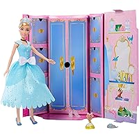 Mattel Disney Princess Cinderella Fashion Doll & Mystery Friend with 12 Surprise Fashions & Accessories, Unboxing Toy
