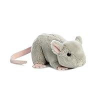 Aurora® Adorable Mini Flopsie™ Mouse Stuffed Animal - Playful Ease - Timeless Companions - Gray 8 Inches