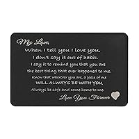 Love You Forever Personalized Photo Text Engraved Metal Mini Wallet Insert Message Note Christmas cards with envelopes