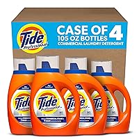 Tide Professional Commercial Liquid Laundry Detergent, 80 loads, 105 Fl oz (4 Count)