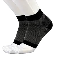 Plantar Fasciitis Support Sleeve for Men and Women, Plantar Fasciitis Compression Socks for Pain Relief, Foot Support, and Treatment, 1 Pair (2 Sleeves), Large
