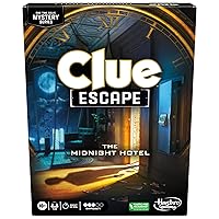 Clue Escape: The Midnight Hotel Board Game, Clue Escape Room Game, 1-Time Solve Mystery Games, Family Games for Ages 10+, 1-6 Players, 90 Mins. Avg.
