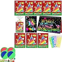 ZMLM Christmas Scratch Art Party Favors: 16 Pack Rainbow Scratch Art Notebook Bulk Scratch Art for Kids Birthday Party Favors Girls Boys Toy Scratch Pads Classroom Prizes