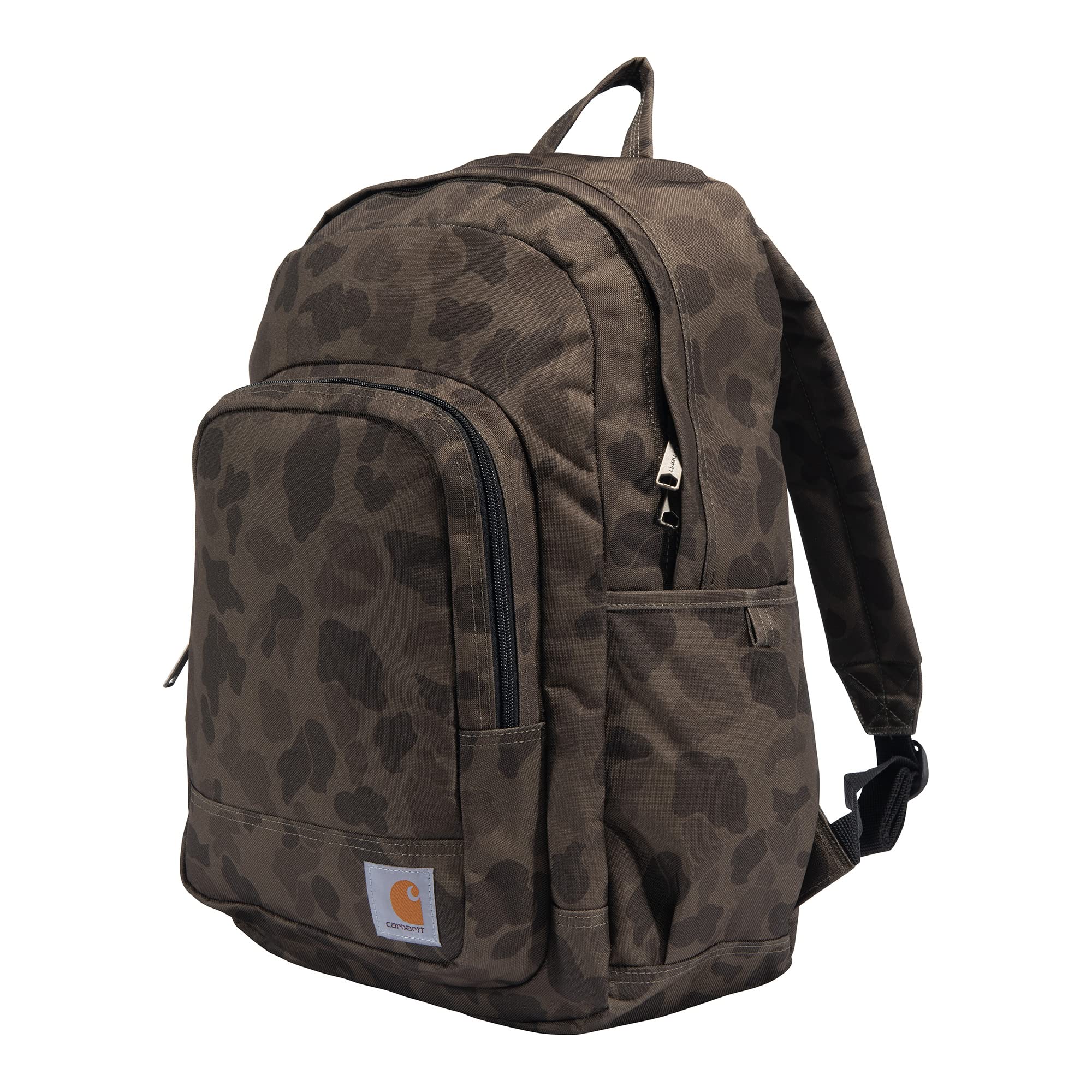 Carhartt 25L Classic Backpack, Durable Water-Resistant Pack with Laptop Sleeve, Duck Camo, One Size