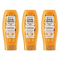 Garnier Whole Blends Moroccan Argan & Camellia Oils Illuminating Conditioner for Silky Shine, 12.5 Fl Oz, 3 Count (Packaging May Vary)