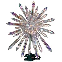 Northlight Lighted Iridescent Icicle Christmas Tree Topper - Clear Lights, 14