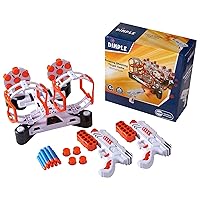 Shooting Toy Gun with Rotating Spinning Obstacles Game Set with Targets for Kids - Includes - Blaster Shooting Guns with Foam Bullets, Targets and More, Compatible with Nerf