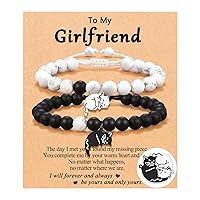 UNGENT THEM Couple Gift, Matching Cute Cat Couples Bracelets Christmas Anniversary Valentine's Day Gift for Girlfriend Boyfriend Women Men Cat Lover Best Friend Husband Wife