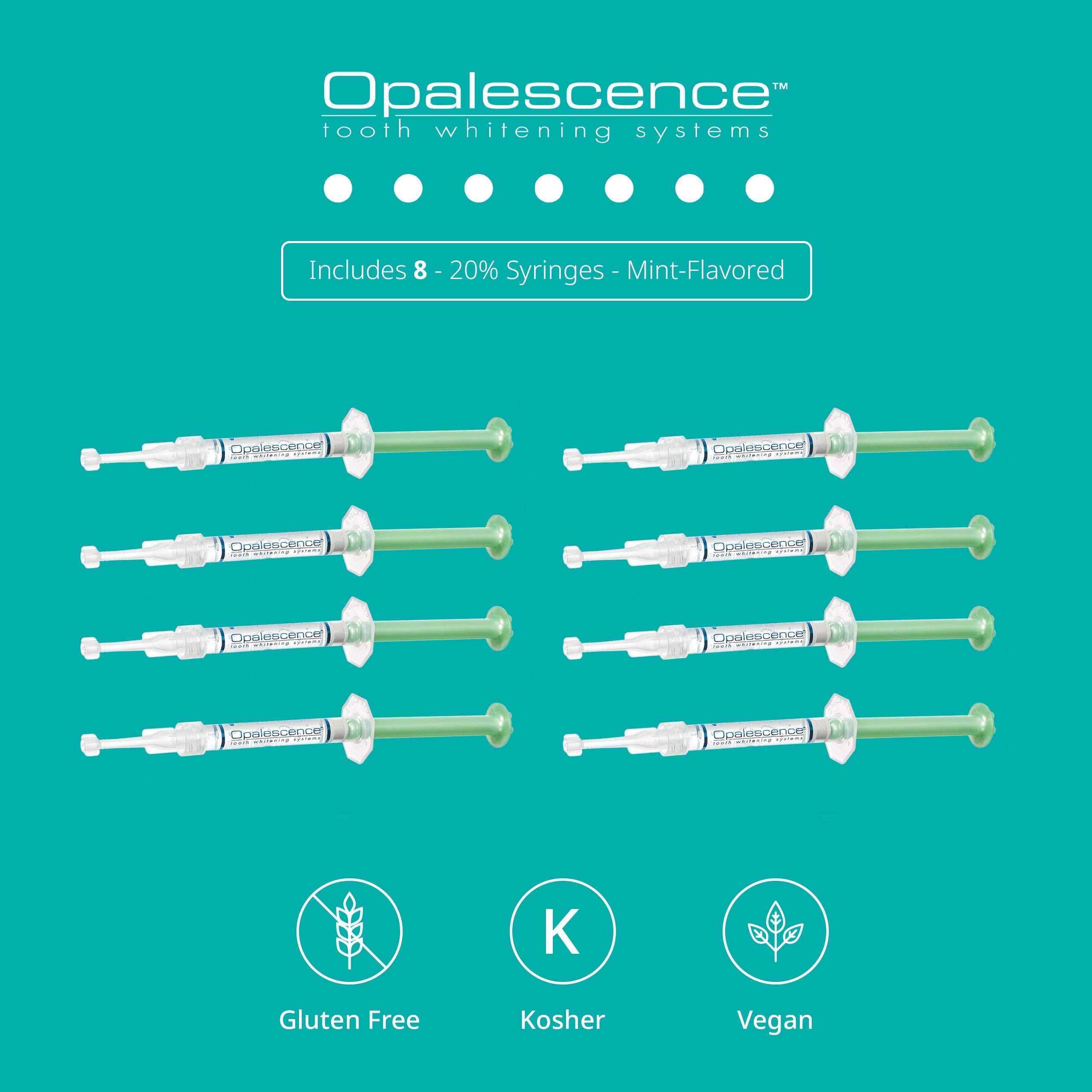 Opalescence PF - Teeth Whitening Gel Syringes 20% Mint - Teeth Whitening, Oral Health - 8 Syringes