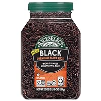 Premium Black Rice, Whole-Grain, Gluten-Free, Non-GMO, and Vegan Rice, BPA-Free 22-Ounce Jar (Pack of 1)