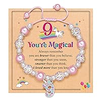 UPROMI Gifts for 6-12 Year Old Girl Unicorn Bracelet, Christmas Birthday Gifts for Daughter/Granddaughter/Niece