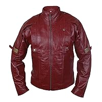 F&H Kid's Maroon Superhero Galaxy Genuine Leather Jacket