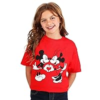 Girls/Youth Minnie and Mickey Mouse Heart T-Shirt