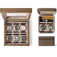 TAWBURY GIFT SET | Grove Wooden Watch Box and Fraser 2 Watch Travel Case