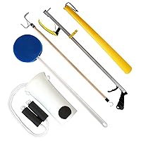 RMS Deluxe 5 Piece Set Hip Kit - Ideal for Recovering from Hip Replacement, Knee or Back Surgery, Mobility Tool for Moving and Dressing (26 Inch Reacher)