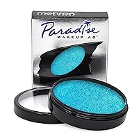 Mehron Makeup Paradise Makeup AQ Pro Size | Stage & Screen, Face & Body Painting, Special FX, Beauty, Cosplay, and Halloween | Water Activated Face Paint & Body Paint 1.4 oz (40 g) (Metallic Blue)