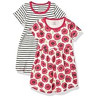 Touched by Nature Girls' One Size Organic Cotton Short Long-Sleeve Dresses