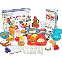 Learning Resources Rise & Shine Diner, Pretend Play Toys, Play Food Toy, Kitchen Toys for Toddlers, Breakfast Toys, 38 Pieces, Ages 3+