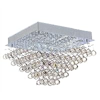 Icicle Collection 5 Light Chrome Finish and Clear Crystal Flush Mount Ceiling Light 20