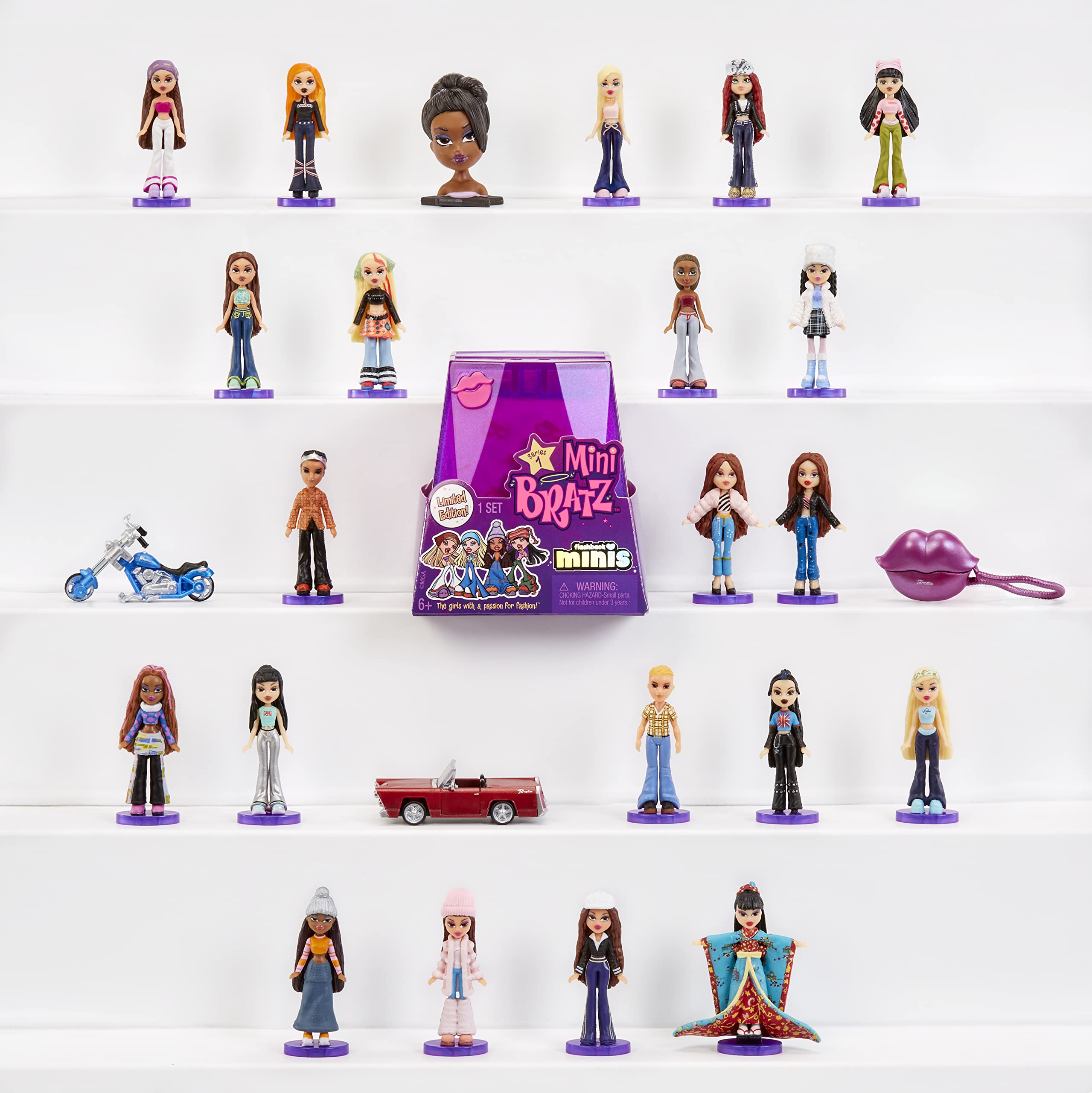 MGA's Miniverse Bratz Minis - 2 Bratz Minis in Each Pack, Blind Packaging Doubles as Display, Y2K Nostalgia, Collectors Ages 6 7 8 9 10+