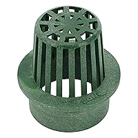 NDS 70* 3-Inch Atrium Grate, Connects to 3-Inch Drain Pipes and Fittings, for Small Lawns, Landscaping and Patios, Plastic, Green
