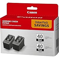 Canon PG-40 Black Twin Pack Compatible to iP2600, iP1800, iP1700, iP1600, MX310, and MX300