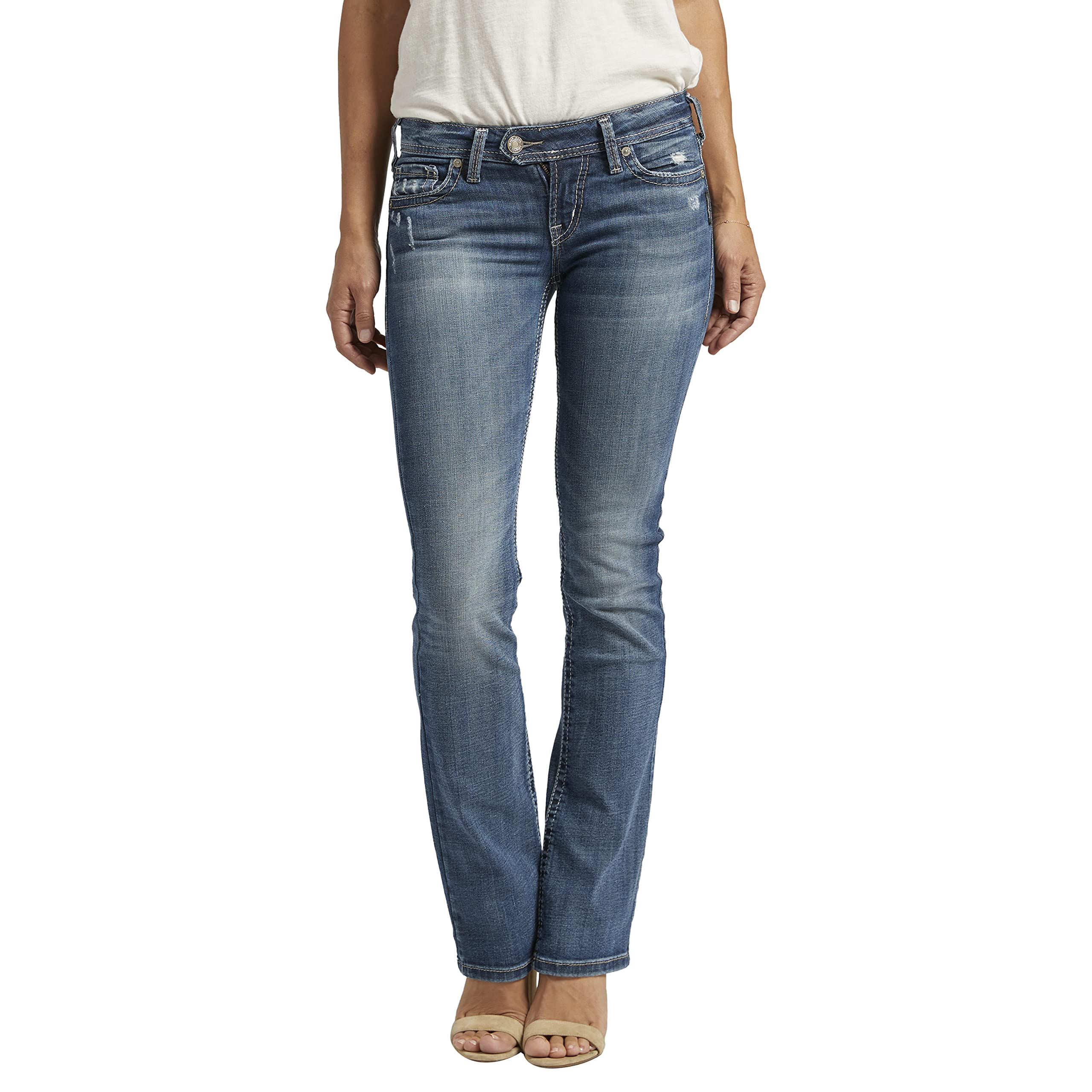 Silver Jeans Co. Women's Tuesday Low Rise Slim Bootcut Jeans