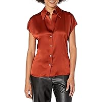 Vince Women's Cap SLV Ruched BK Blouse