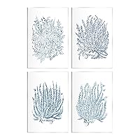 Mixed Herbs Botanical Plants 4pc Set Wood Wall Art, Design by Laura Marr