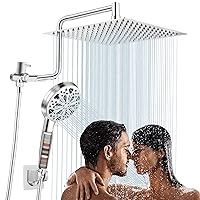 L-ife 10 Inch Shower Head With Handheld Spray Combo, Filtered High-Pressure Rainfall Shower Head With 12
