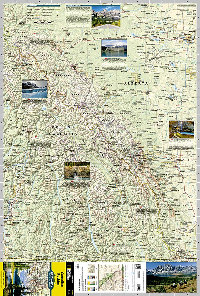 Canadian Rockies Map (National Geographic Destination Map)