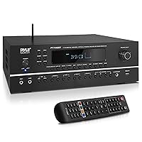 Pyle 7.1-Channel Hi-Fi Bluetooth Stereo Amplifier - 2000 Watt AV Home Theater Speaker Subwoofer Surround Sound Receiver w/ Radio, USB, RCA, HDMI, MIC IN, Supports 4K UHD TV, 3D, Blu-Ray - PT796BT