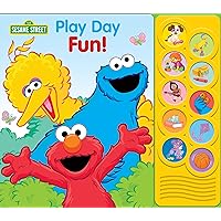 Sesame Street Elmo, Cookie Monster, Big Bird, and More! - Play Day Fun! 10-Button Sound Book - PI Kids