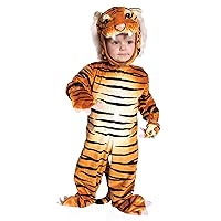 Underwraps Baby's Tiger Costume Jumpsuit, Brown, X-Large(4-6 Yrs)