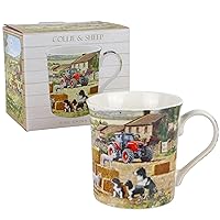 Lesser & Pavey Collie & Sheep Mug | Ceramic Coffee Mugs for Home or Work | Premium Design Mugs for All Occasions | Lovely Mugs for Tea, Coffee & Hot Drinks - Macneil Studios