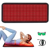 Red Light Therapy Mat for Body - 360 LEDs Large Red & Infrared Light Therapy Pad Blanket with Red Light 660nm and Infrared Light 850nm for Waist Shoulder Muscle Pain Relief