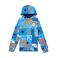Converse Boy's Check Your Kicks All Over Print French Terry Pullover (Big Kids)