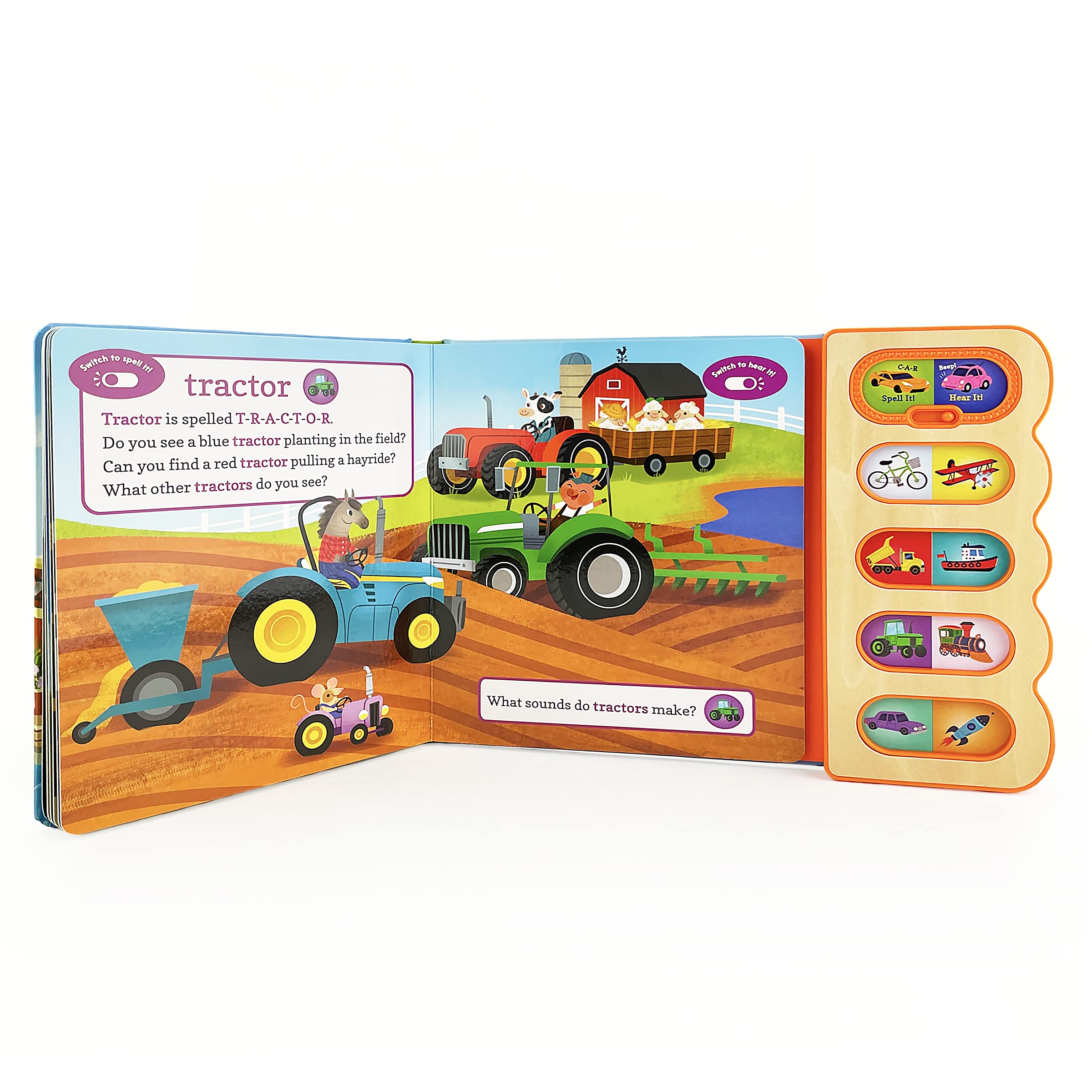 Things That Go - Hear-It/Spell-It Children's Vehicle Sound Book for Toddler (Early Bird Sound Books)