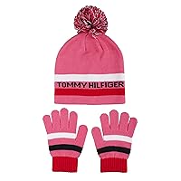 Tommy Hilfiger girls Tommy Striped Beanie and Magic Glove SetBeanie Hat
