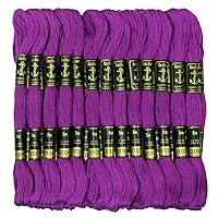 25 x Anchor Stranded Cotton Thread Hand Cross Stitch Sewing Embroidery Floss Skeins-Purple