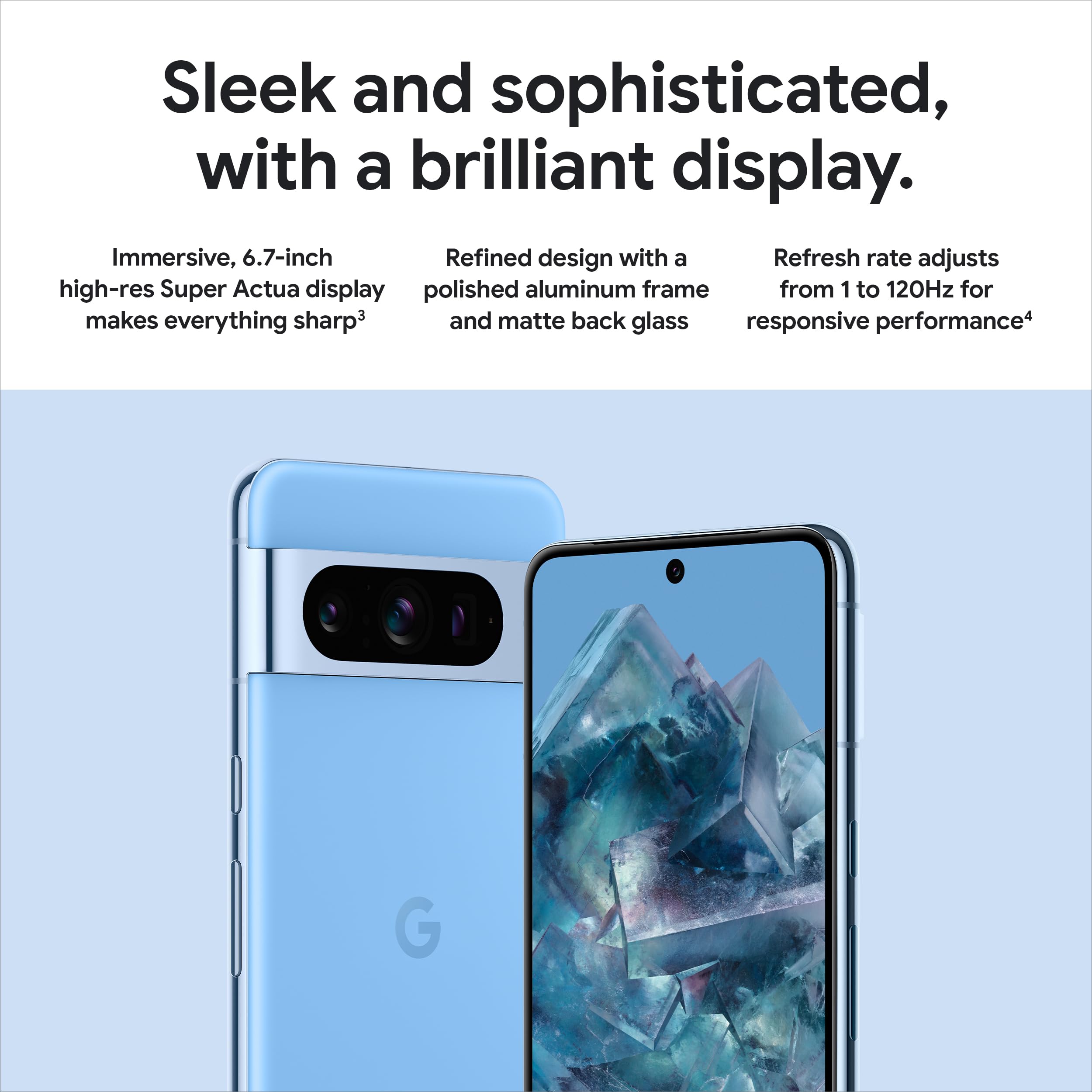 Google Pixel 8 Pro - Unlocked Android Smartphone with Telephoto Lens and Super Actua Display - 24-Hour Battery - Obsidian - 128 GB
