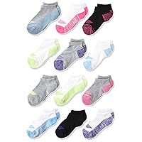 Hanes girls Ultimate Low Cut Socks 12-Pair