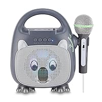 Singimals Kids Karaoke Speaker with Microphone - Unleash Your Child's Inner Superstar, Bluetooth v5.1, 12H Playtime, 5W Speaker, Multicolor LED Lighting, Kubby The Koala