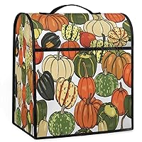 Pumpkins Autumn Leaves (12) Coffee Maker Dust Cover Mixer Cover with Pockets and Top Handle Toaster Covers Bread Machine Covers for Kitchen Cafe Bar Home Decor