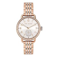 Ted Baker Women's Quartz Stainless Steel Strap, Rose Gold, 14 Casual Watch (Model: BKPHHF1079I), Rose Gold/Silver