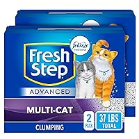 Clumping Cat Litter, Advanced, Multi-Cat Odor Control, Extra Large, 37 Pounds total (2 Pack of 18.5lb Boxes)