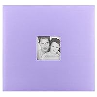MCS Expandable 10-Page Fabric Scrapbook Album with Photo Opening Cover and 12 x 12 Inch Pages, 13.5 x 12.5 Inch, Lilac