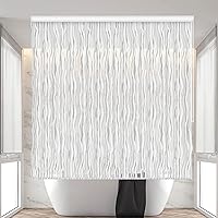 Rollup Shower Curtain for Bathroom. Waterproof, 100% PEVA, Heavy Duty Shower Roller Blind Curtain for Bathtub. No Rods, No Hooks, No Rings! (56