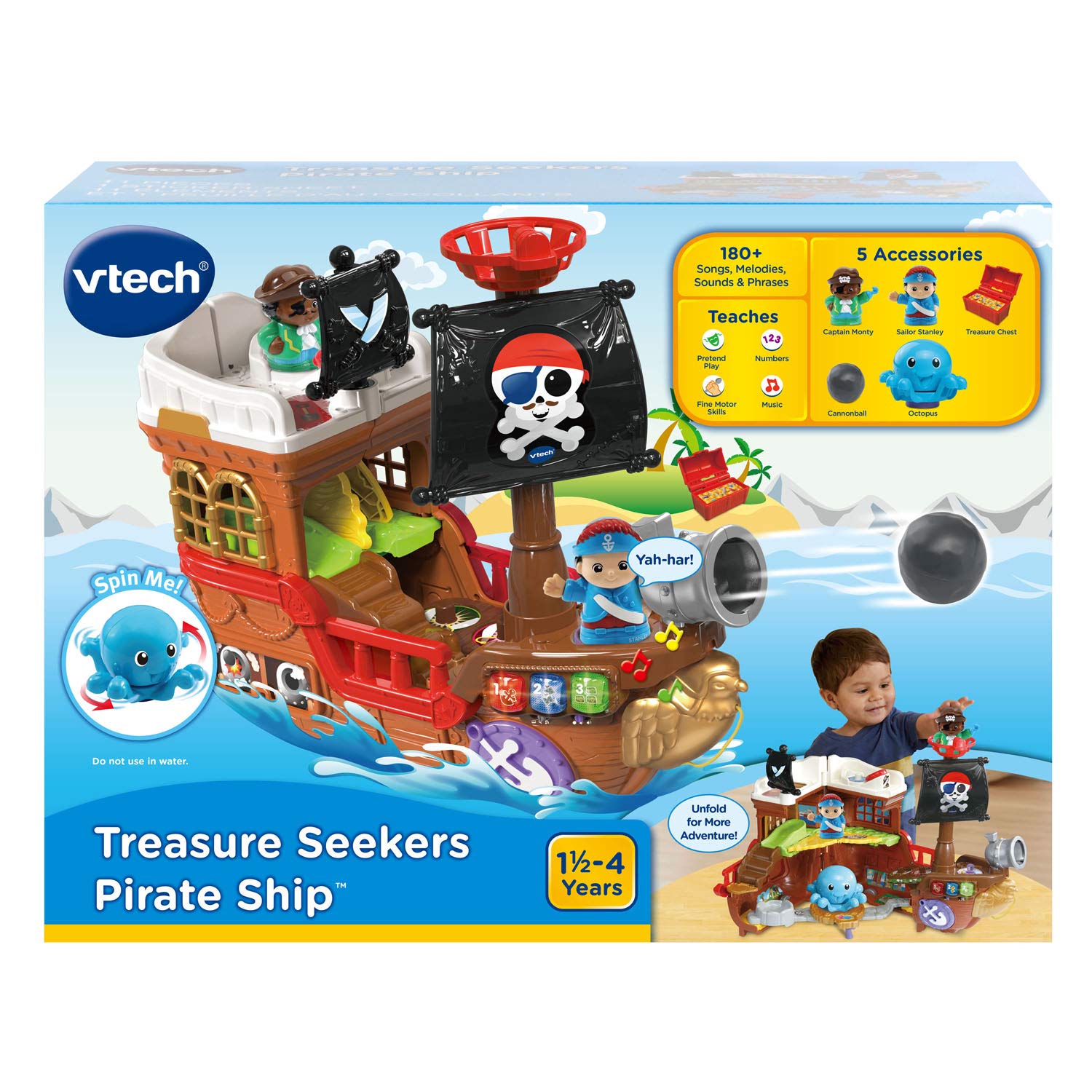 VTech Treasure Seekers Pirate Ship, Online Version , Brown