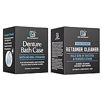 M3 Naturals Denture Bath Case with Retainer Cleaner 240 tablets Bundle